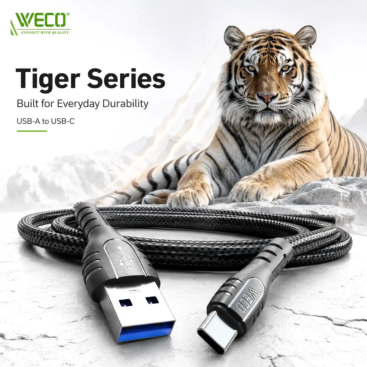کابل شارژ ویکو WeC-48 Tiger Type-C - Image 3